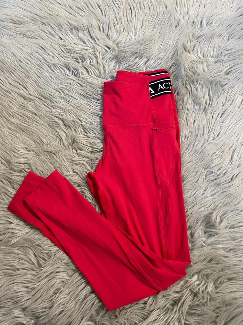ZYIA Vibrant Red Girls' Performance Leggings